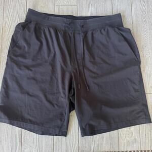 Lululemon Men's Black Athletic Shorts Gym Running Crossfit Pocket XL 9"